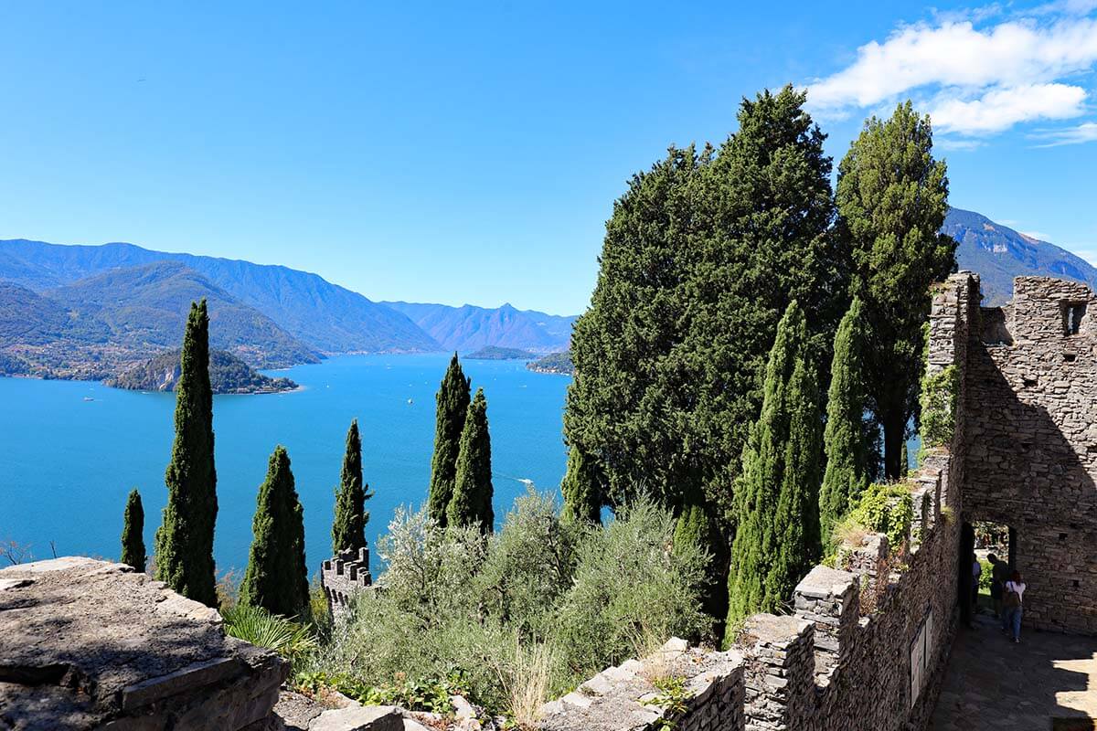 Lake Como views from Castello di Vezio in Varenna