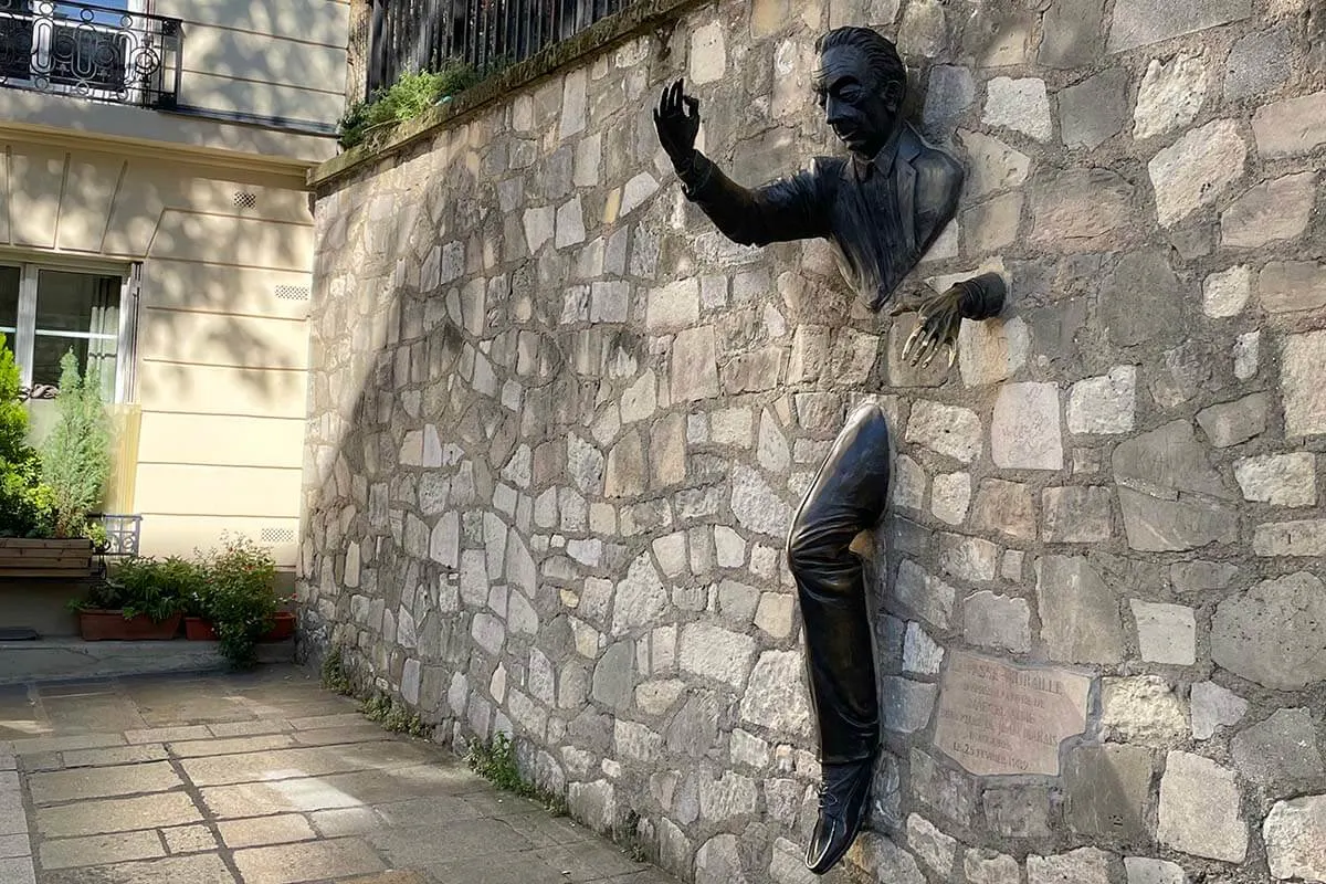 Le Passe-Muraille (the Passer-Through-Walls) in Montmartre, Paris