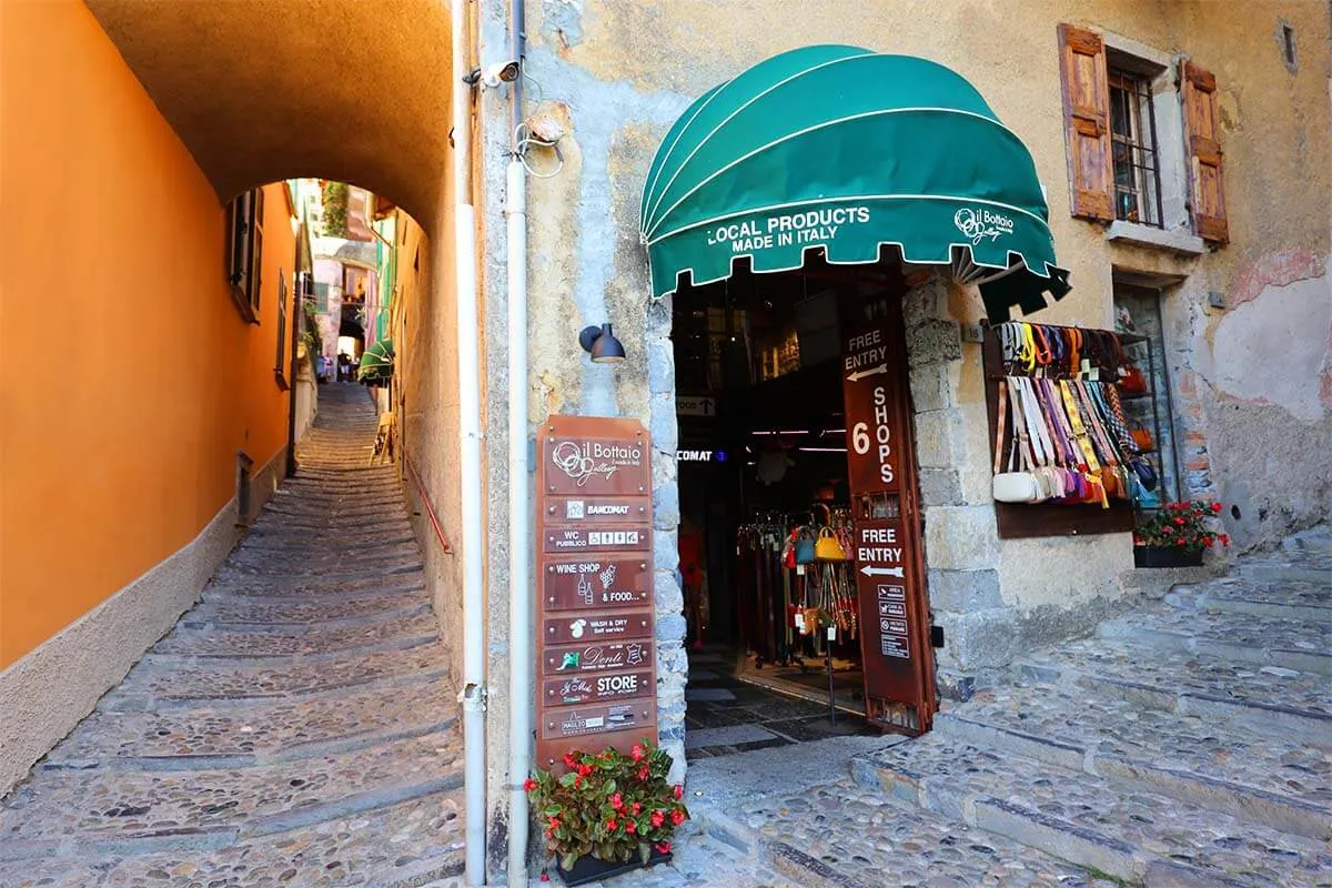 Narrow streets of Varenna old town