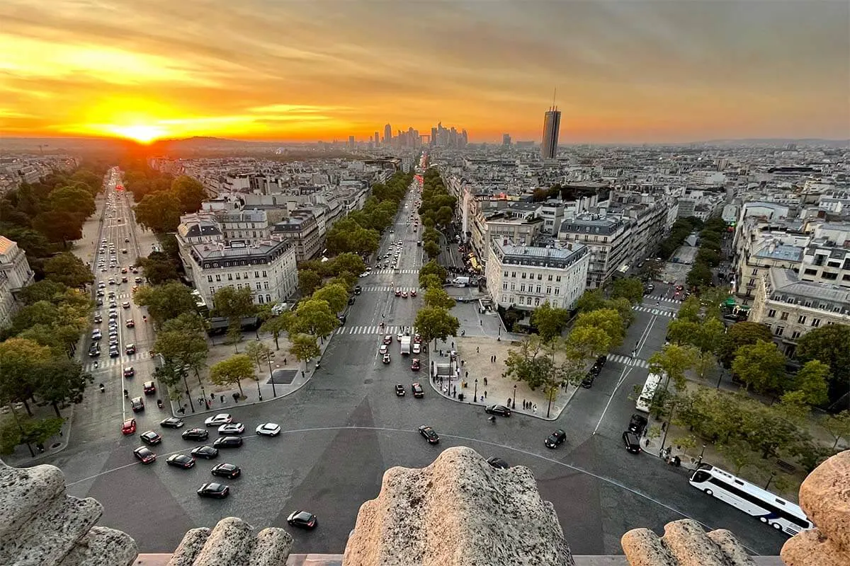 Paris sunset in October