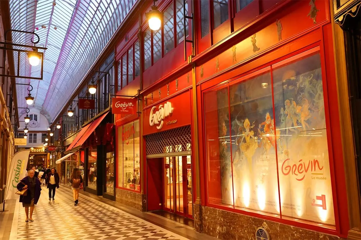 Passage Jouffroy and Grevin Museum in Paris