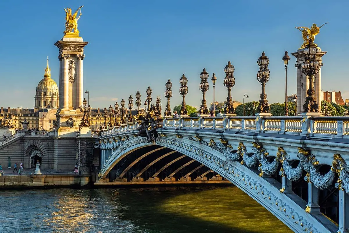 Pont Alexandre III bridge in Paris, France