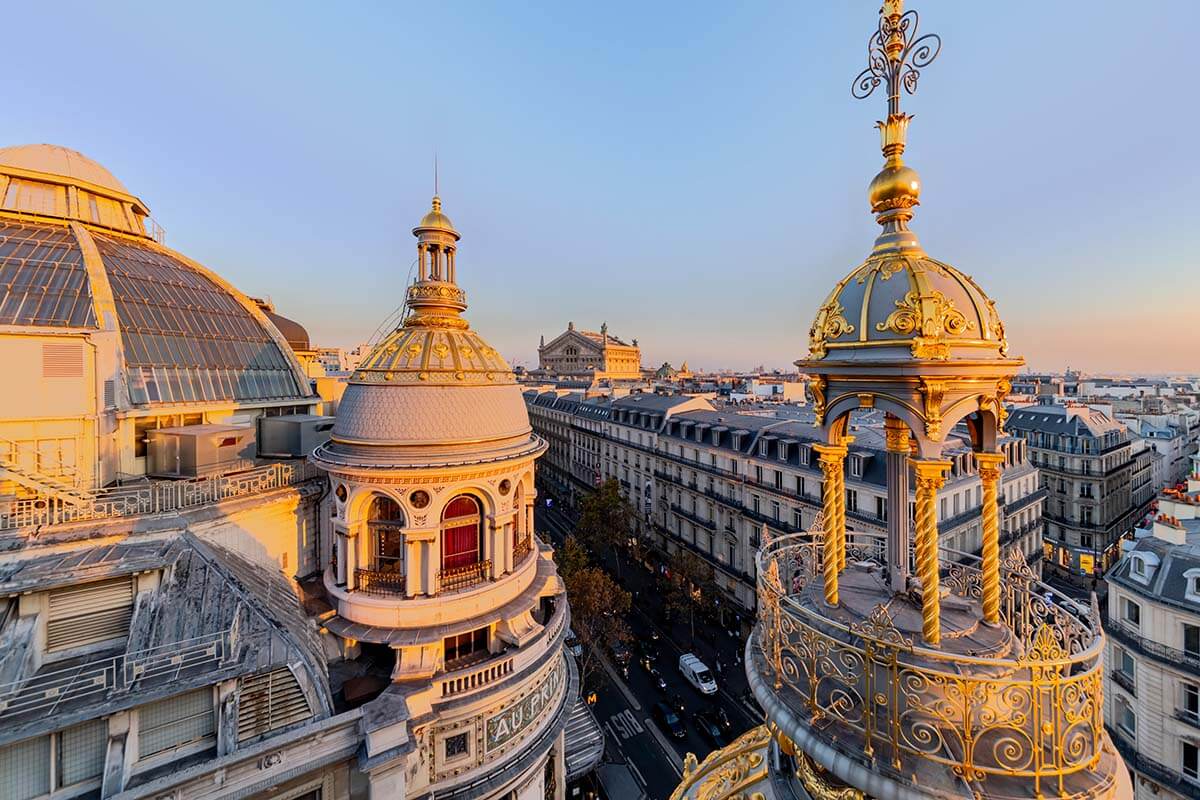 View from Printemps Haussmann department store rooftop in Paris