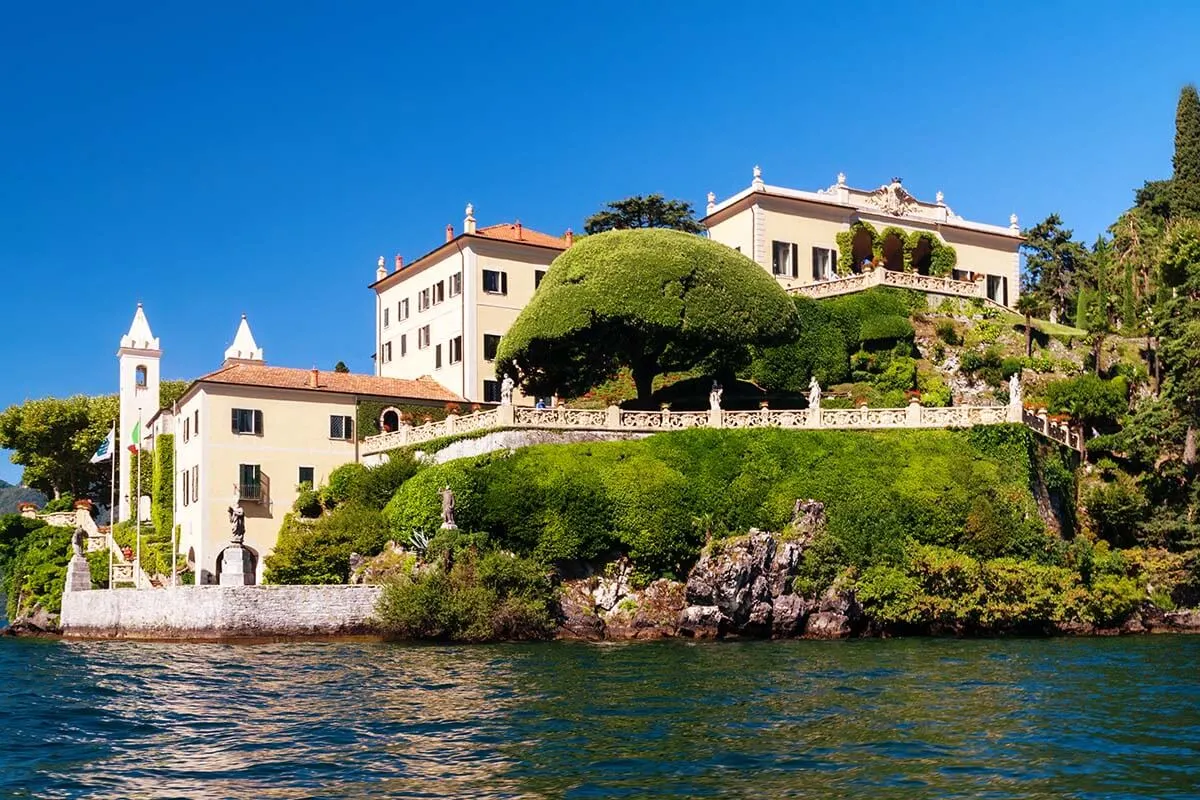 Balbianello Villa as seen from a boat - Lake Como, Italy