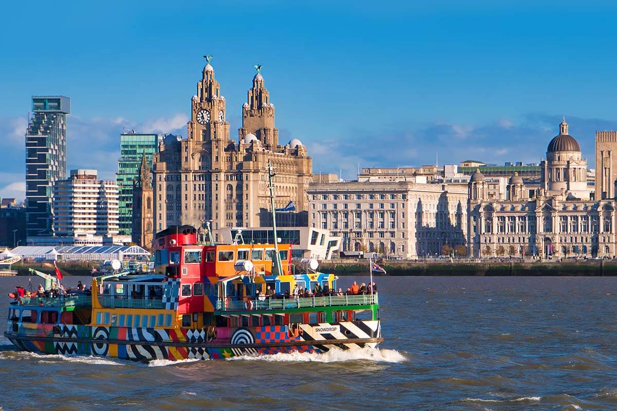 Mersey River ferry in Liverpool UK