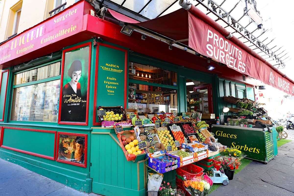 Montmartre grocery store that was featured in Amelie movie