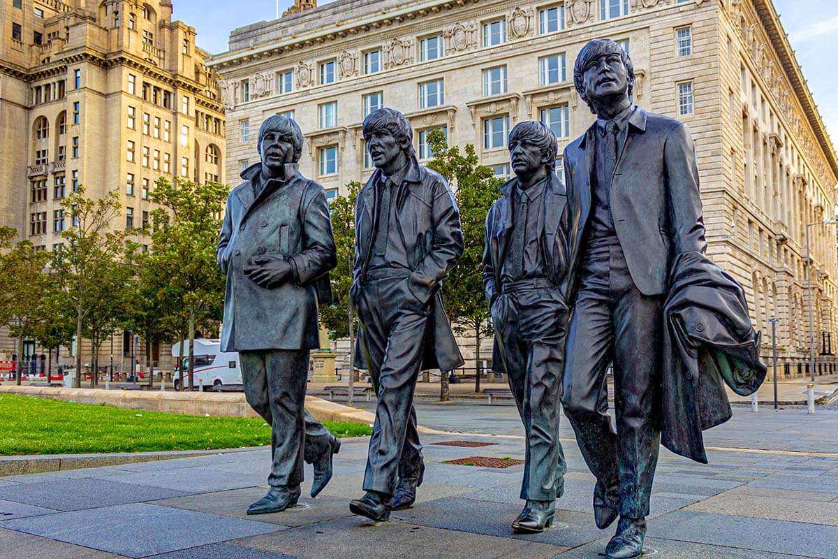 The Beatles at Pier Head in Liverpool