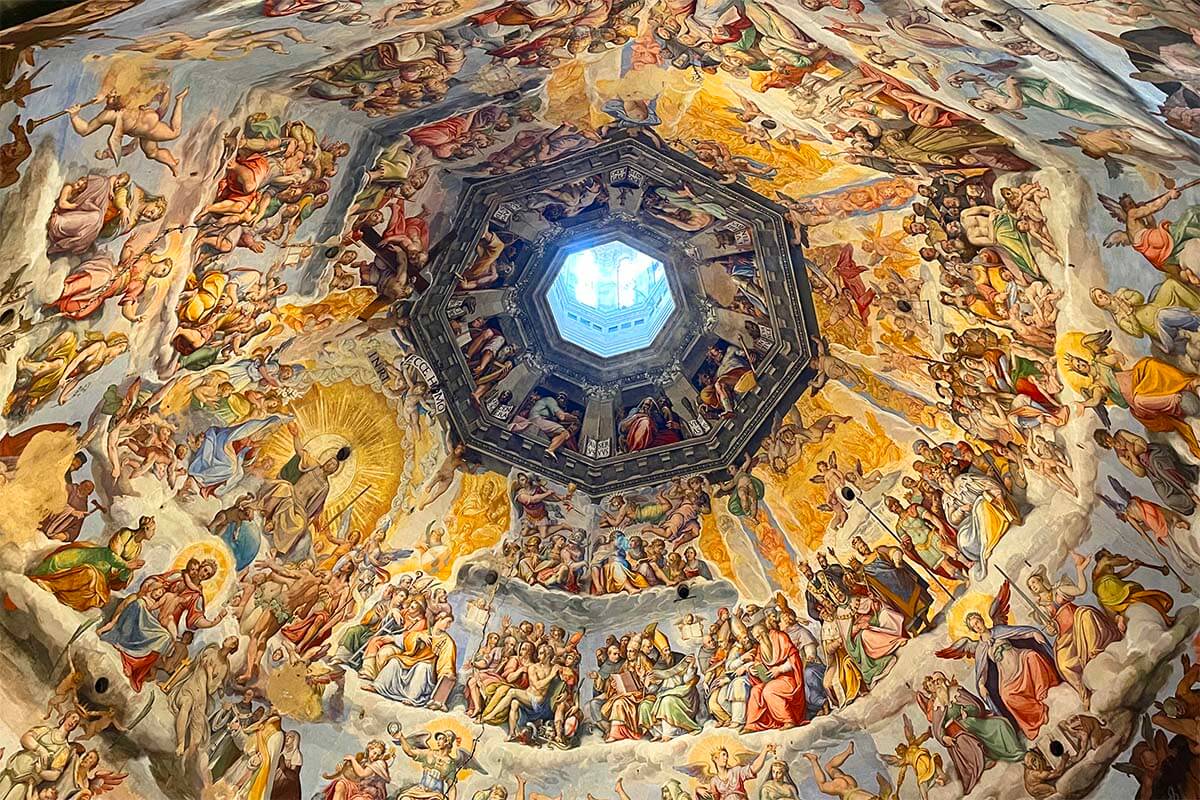 Brunelleschi's Dome inside Florence Duomo - best cathedrals in Italy