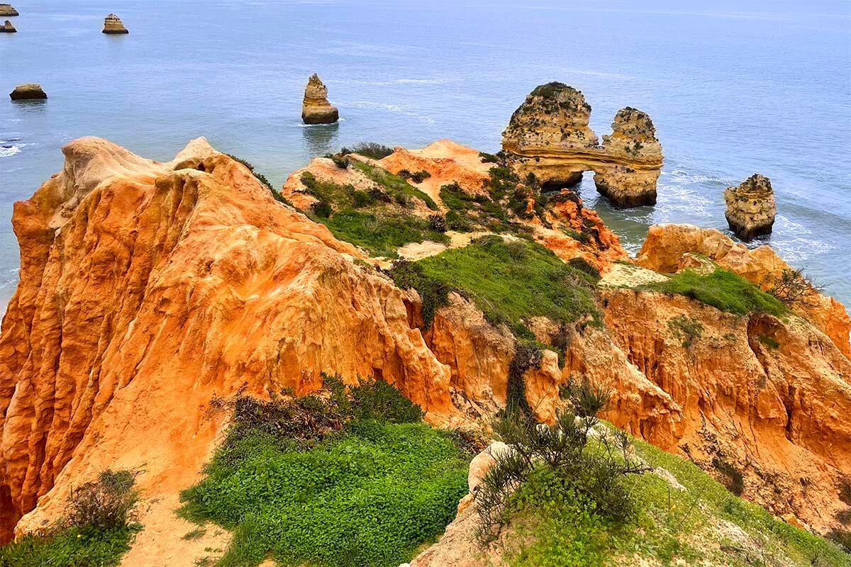 Coastal scenery near Praia do Camilo in Lagos Portugal
