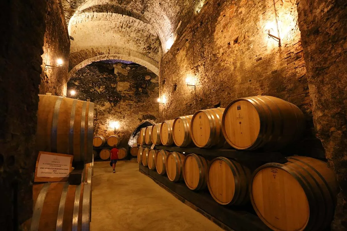 De’Ricci Wine Cellar in Montepulciano, Italy
