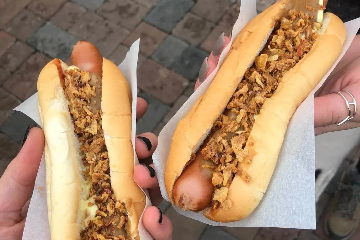 Icelandic hot dogs at Bæjarins Beztu Pylsur in Reykjavik