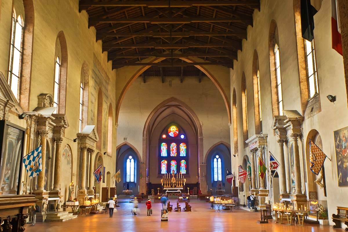 Interior of Church of San Domenico in Siena, Italy