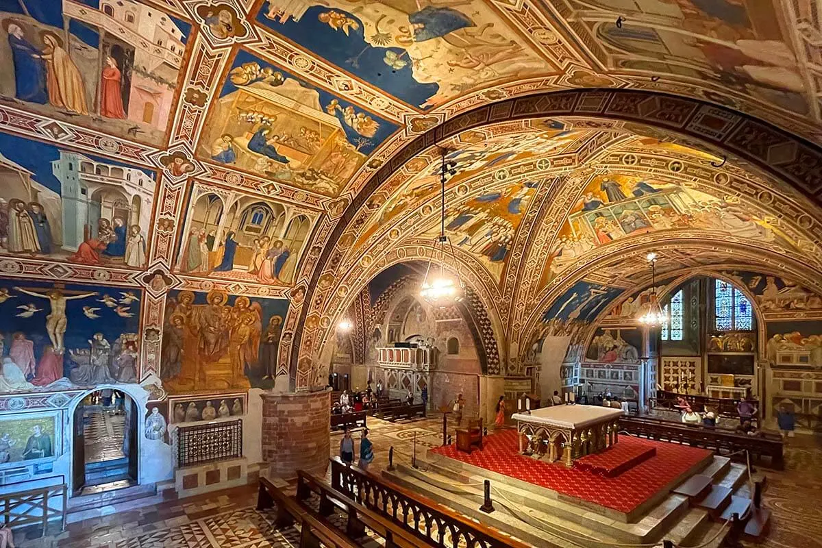Lower Chapel of the Basilica of St Francis of Assisi - most beautiful churches in Italy