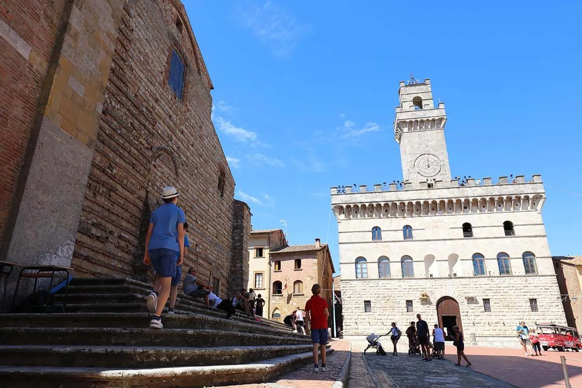 Montepulciano Piazza Grande town square - Tuscany, Italy