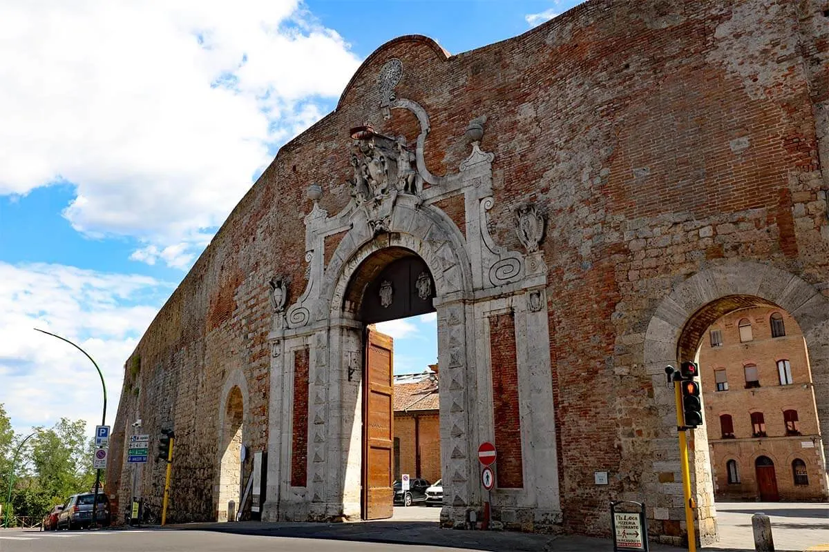 Porta Camollia in Siena Italy