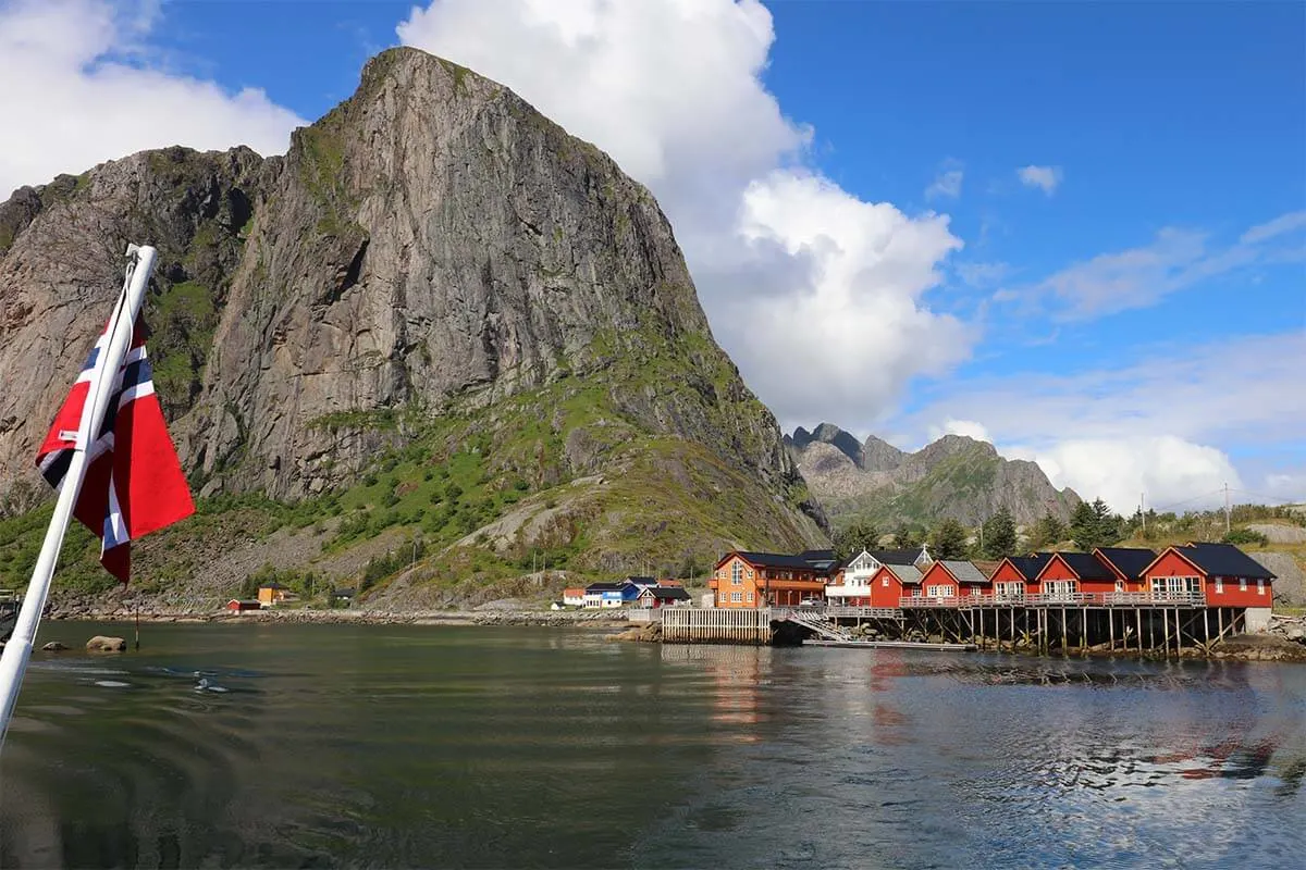 Reine Fjord and Reinefjord Sjohus rorbuer accommodation in Lofoten Norway