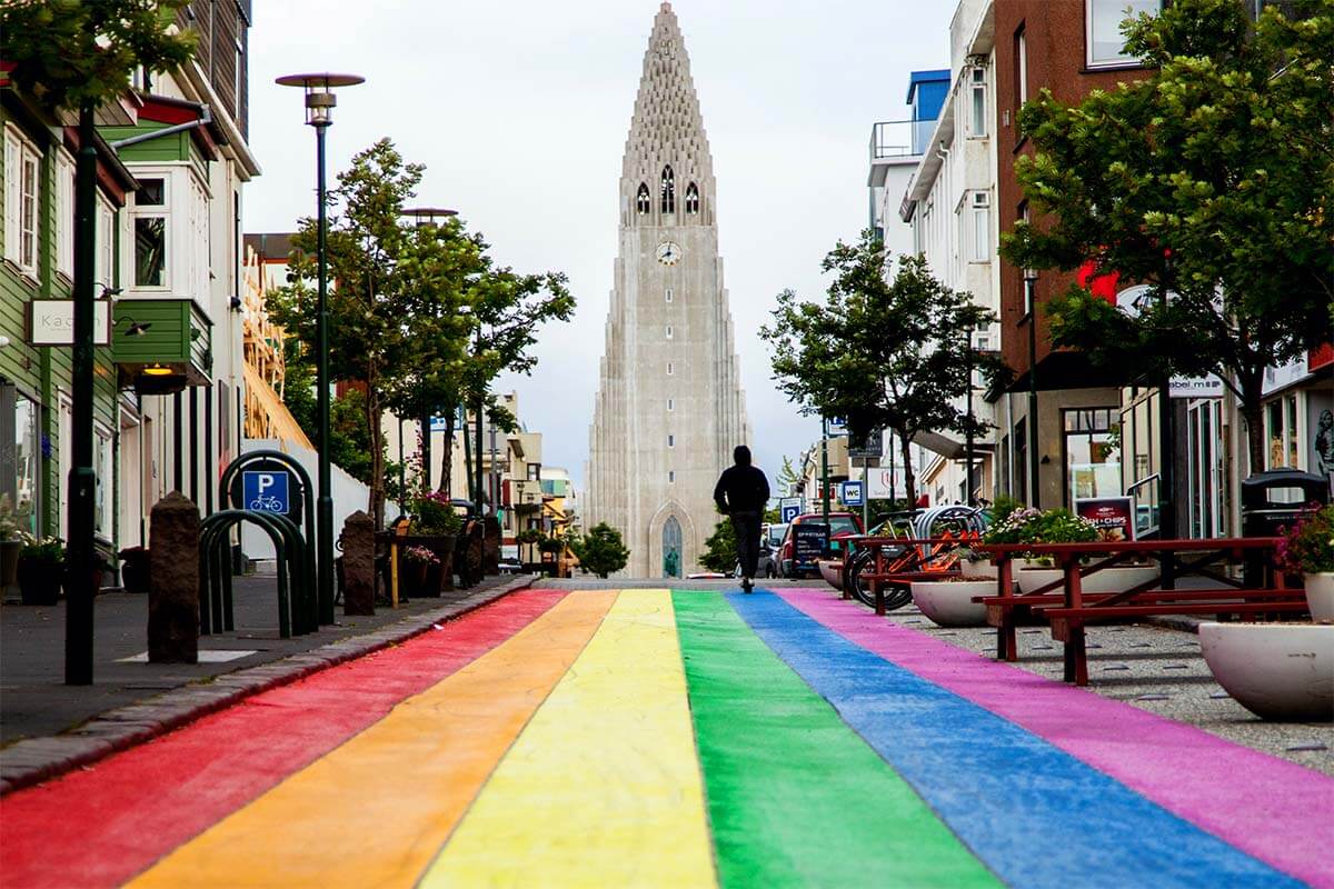 Reykjavik Rainbow Street (Skolavordustigur)