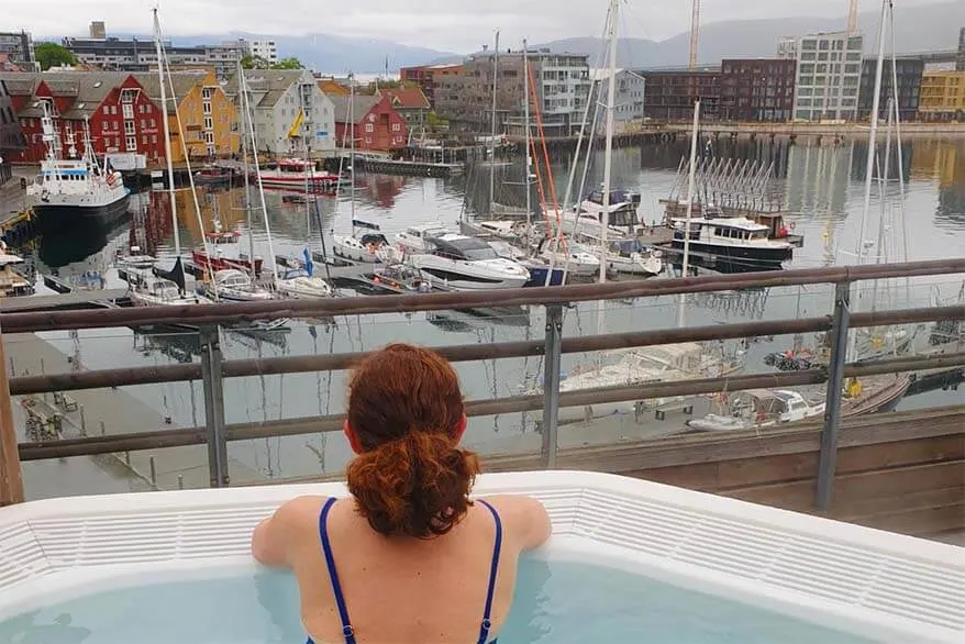Rooftop hot tub in Clarion Hotel Aurora in Tromso Norway