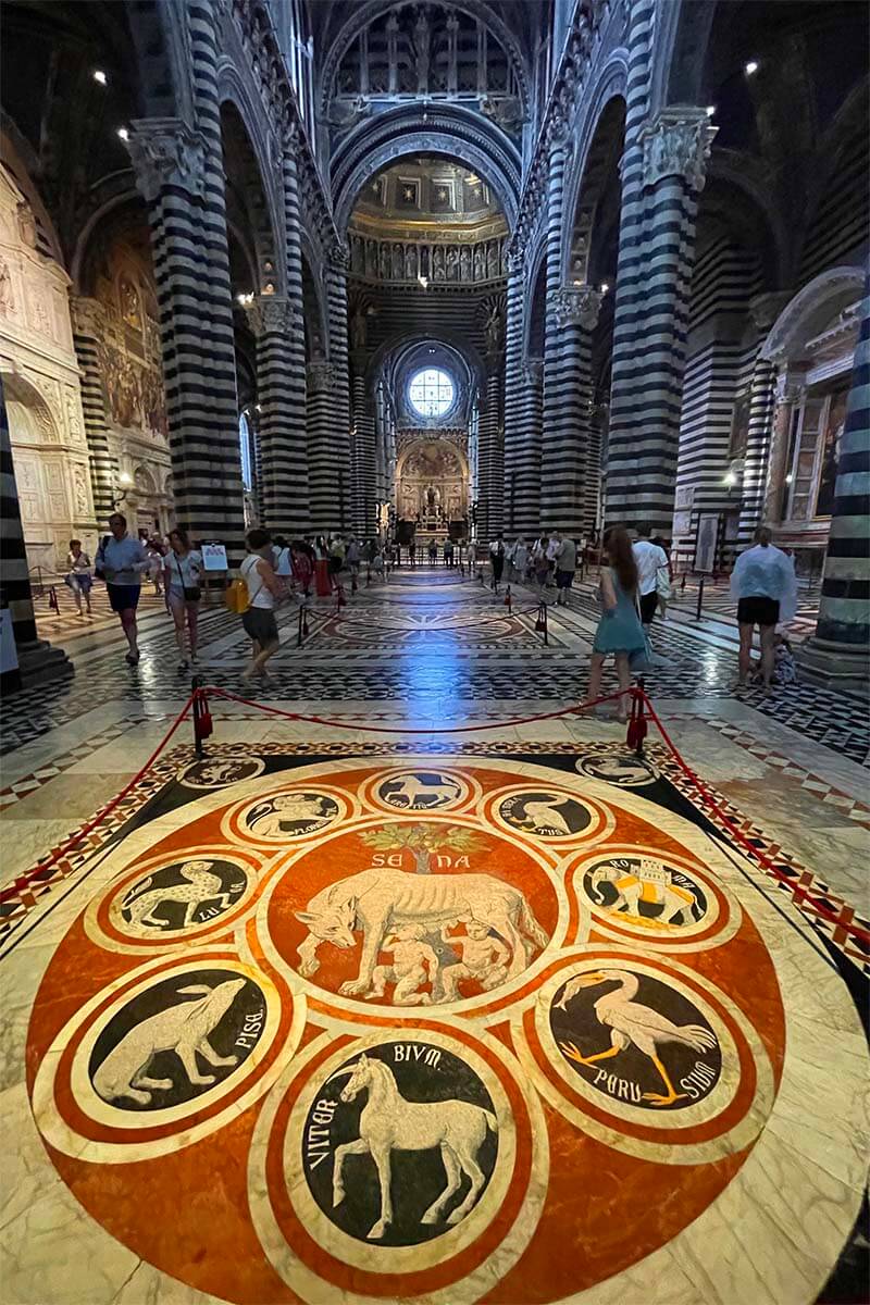 Siena Cathedral interior and stunning floor mosaics
