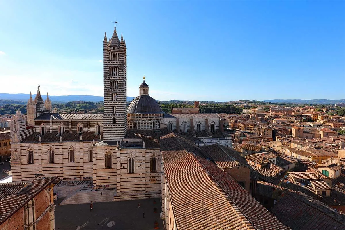 Siena Duomo and city views from Facciatone