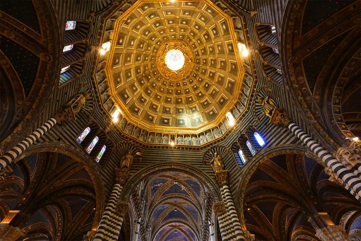 Siena Duomo ceiling - most beautiful cathedrals in Italy