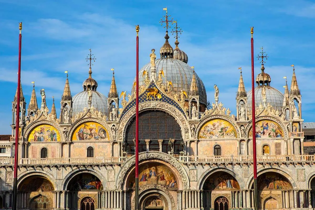 St Mark's Basilica in Venice is one of the most remarkable cathedrals in Italy