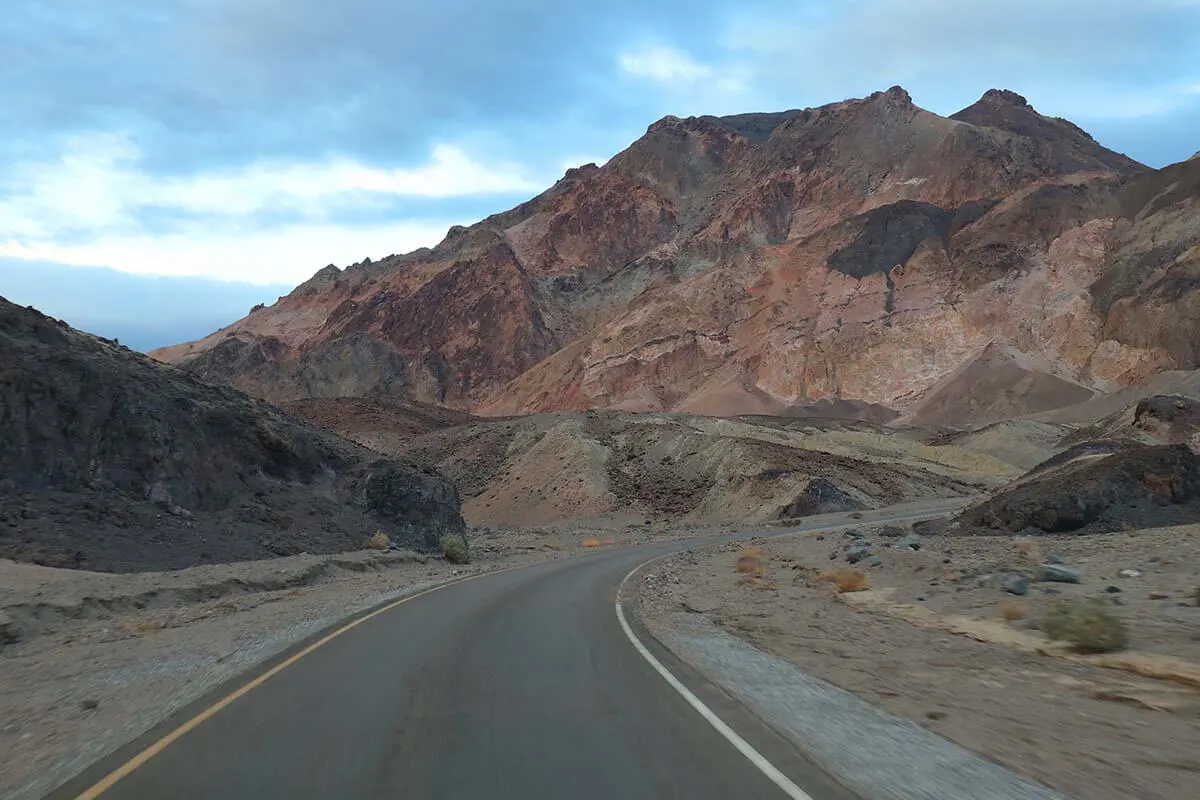 Artists Drive in Death Valley National Park USA