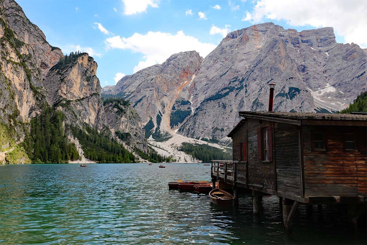 Lago di Braies in the Dolomites, Italy