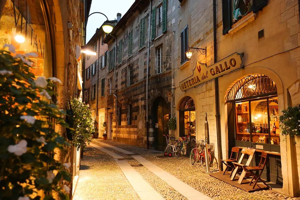Charming streets in Como old town