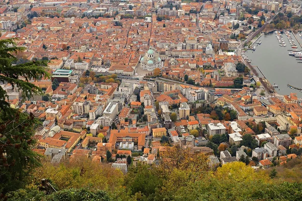 Como city aerial view - Como, Italy