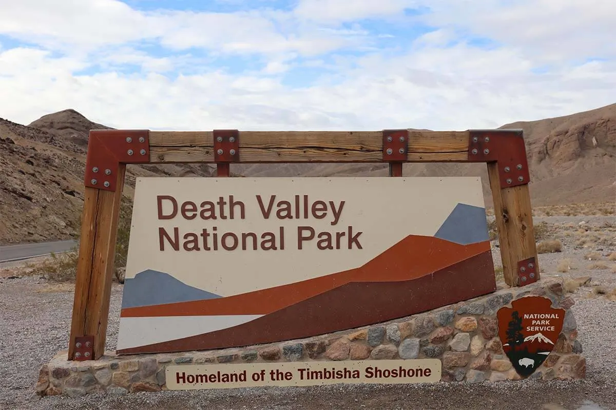 Death Valley National Park sign