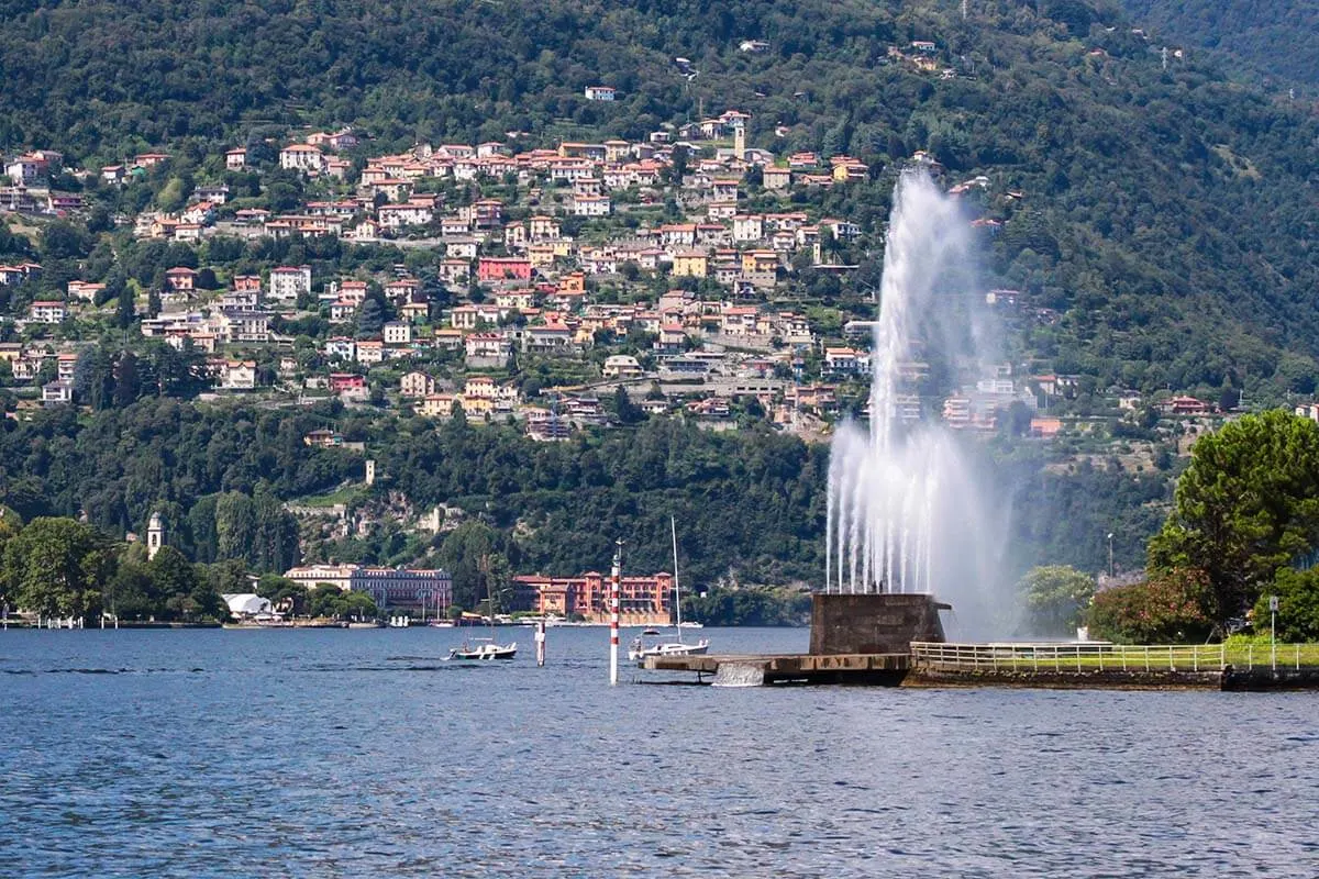 Fontana di Villa Geno - lake fountain in Como, Italy