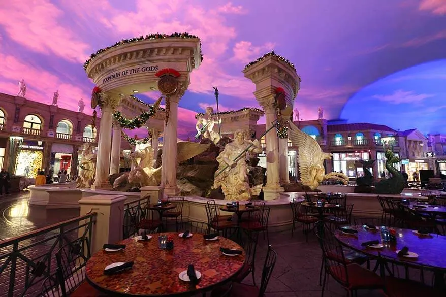 Italian restaurant inside the Caesars Palace in Las Vegas