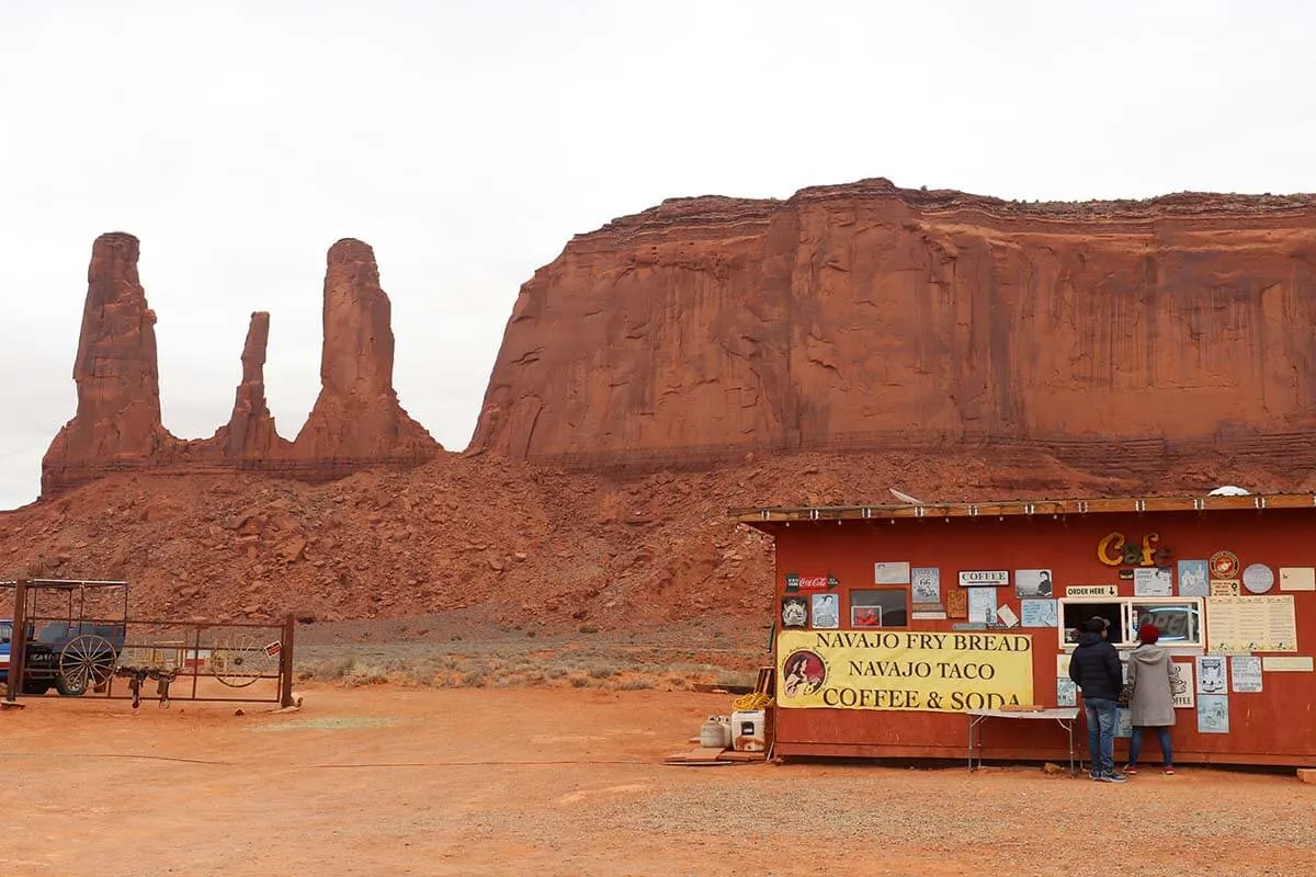 Navajo Cafe at John Ford Point on Monument Valley Scenic Drive