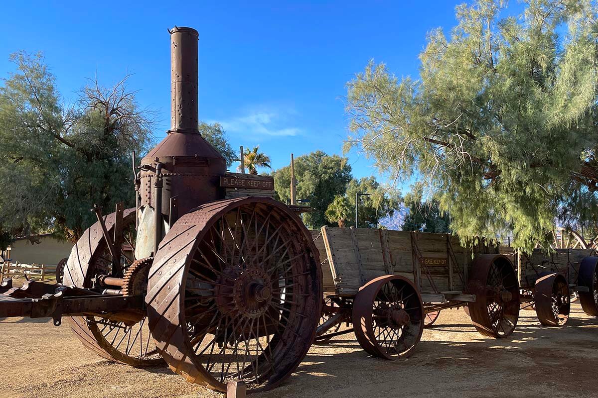 Old machinery at Furnace Creek in Death Valley National Park