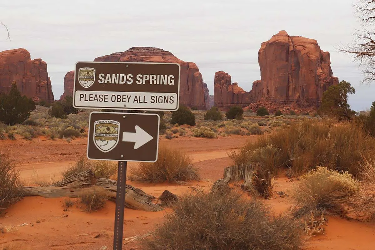 Sands Spring - Monument Valley Scenic Drive