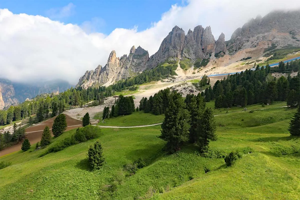 Selva di Val Gardena mountain scenery, Dolomites, Italy
