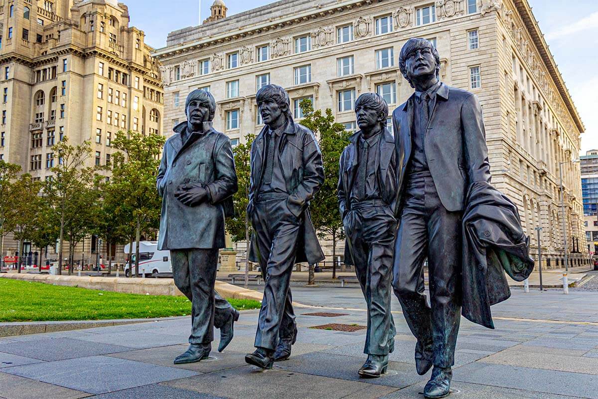 The Beatles at Pier Head in Liverpool