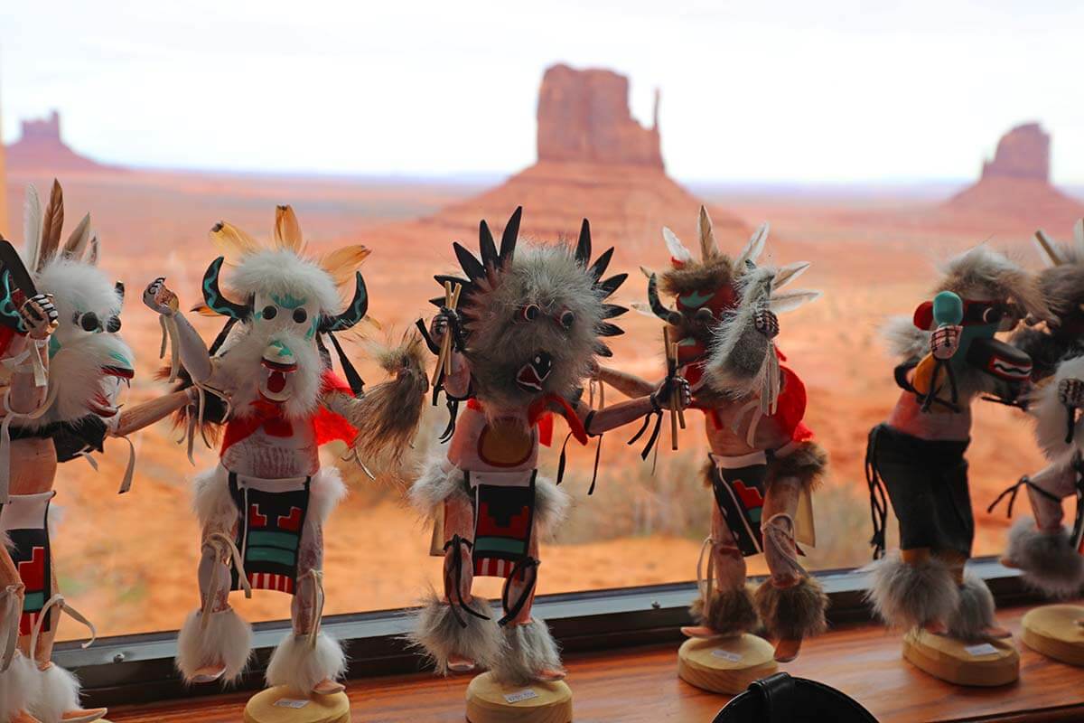 Tribal souvenirs for sale at the Monument Valley Tribal Park Visitor Center