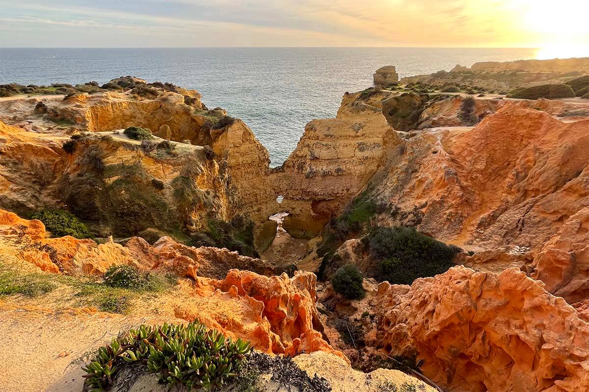 Coastal scenery near Praia Sant Rafael in Albufeira (Algarve, Portugal)