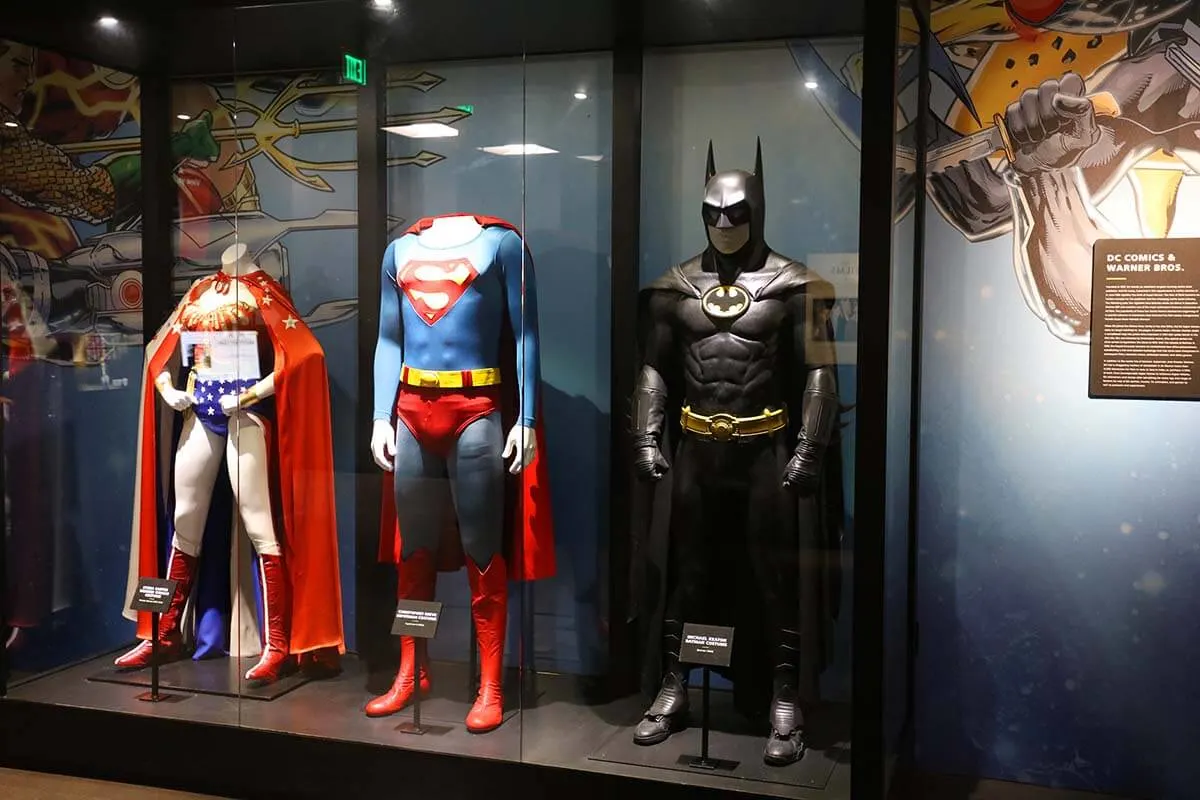 Comics heroes costumes at Warner Bros Studios (Batman, Superman)