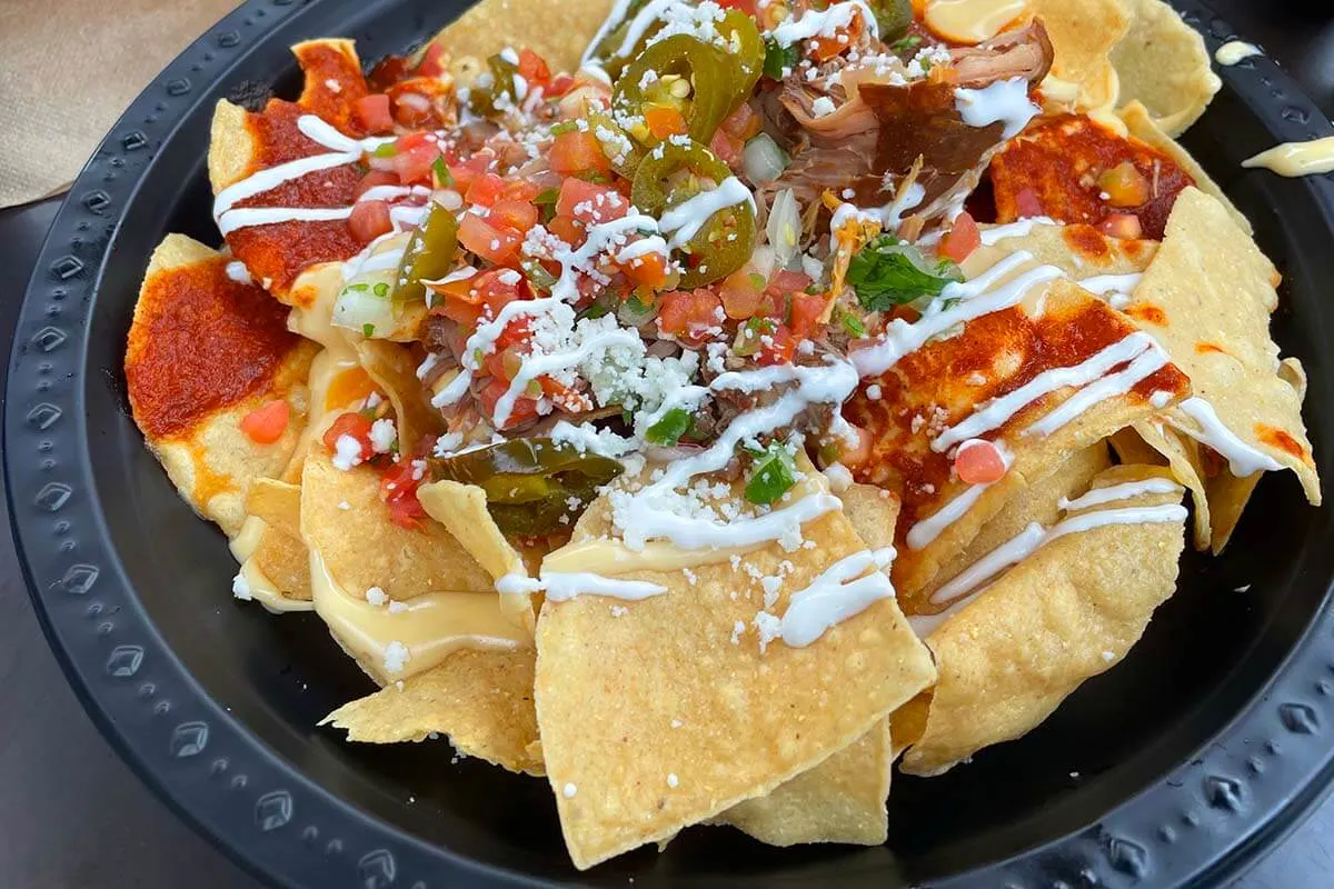 Nachos at Cocina Mexicana restaurant at Universal Studios Hollywood