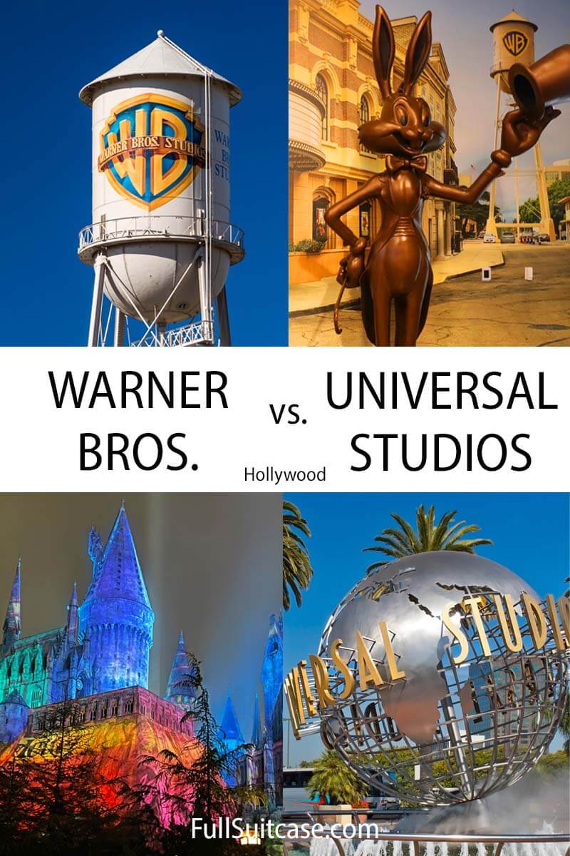 Warner Bros vs Universal Studios Hollywood Los Angeles