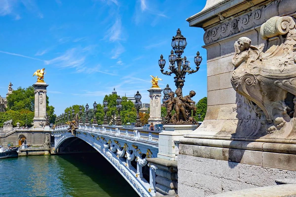 Alexandre III bridge in Paris France