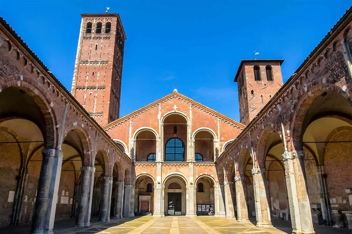Basilica of Sant'Ambrogio in Milan Italy
