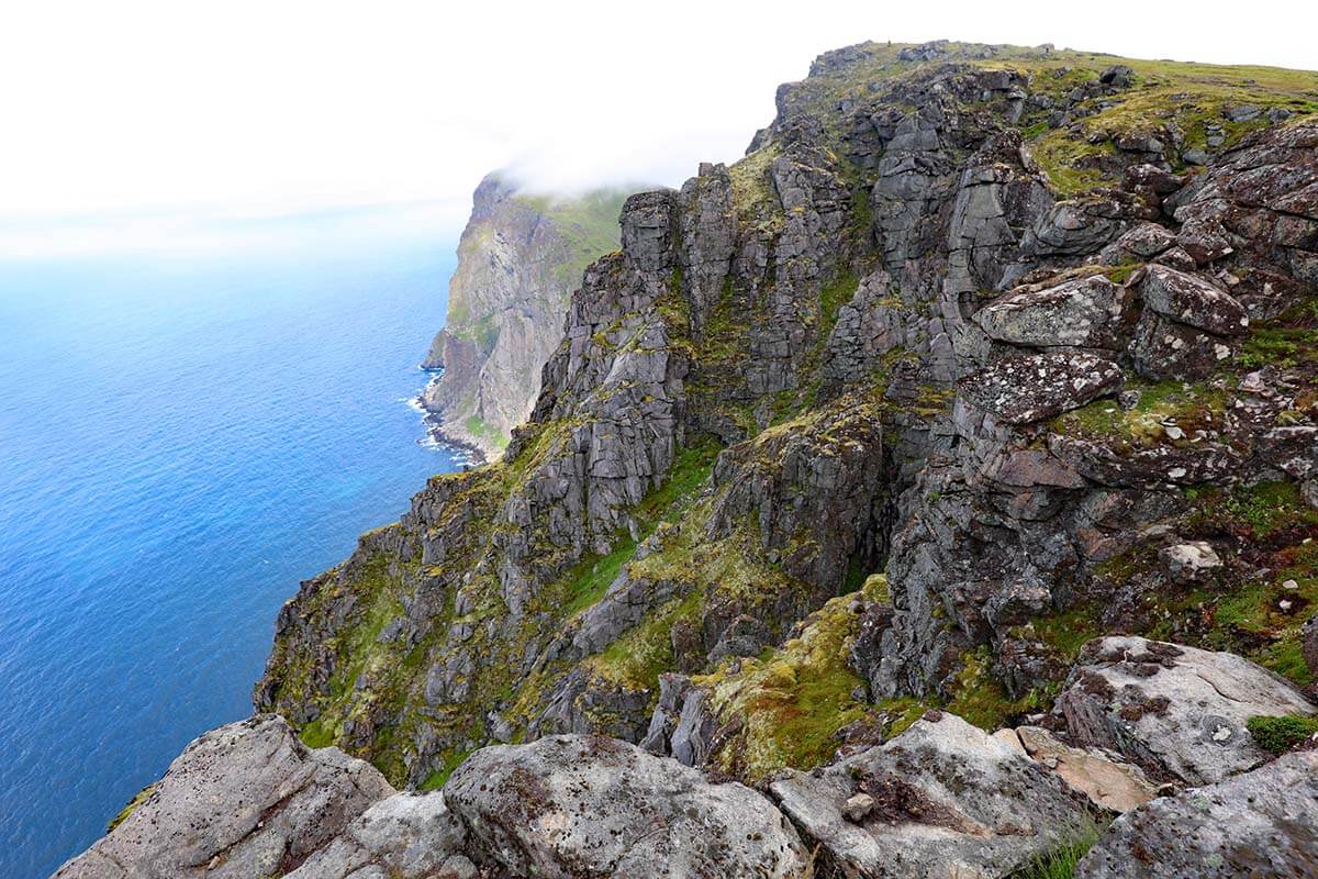 Coastal cliffs at Ryten mountain in Lofoten