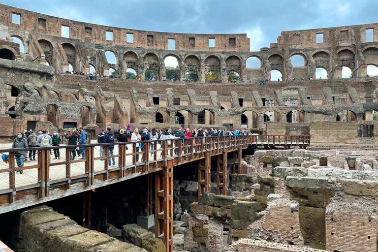 How To Visit Colosseum In 2024 Tickets Tours Levels Explained Rome   Colosseum Arena Floor 768x512 