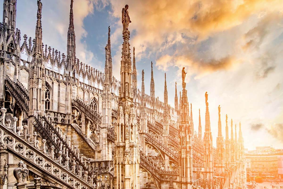Duomo rooftop terraces - best things to do in Milan Italy