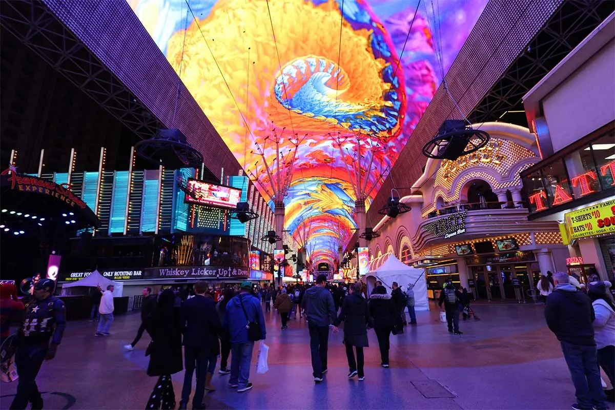 Fremont Street Experience in Las Vegas old town