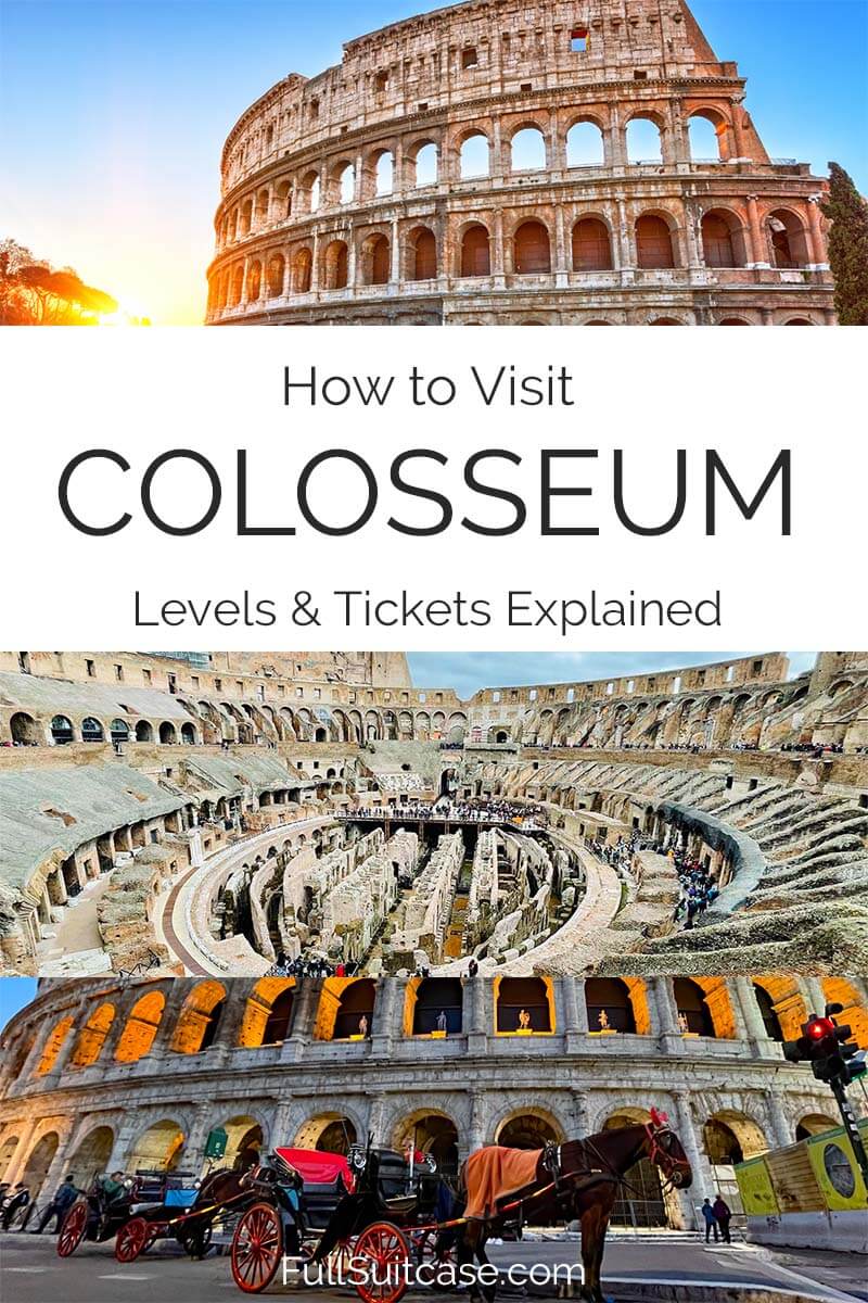 How to visit Colosseum in Rome Italy - tickets and levels explained